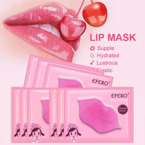 Rose lèvre collagène masque tampons Patch hydratant Anti-âge exfoliant soins des lèvres