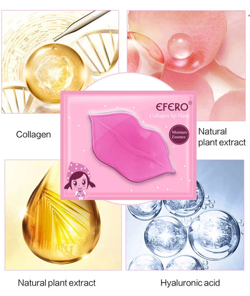 Rose lèvre collagène masque tampons Patch hydratant Anti-âge exfoliant soins des lèvres